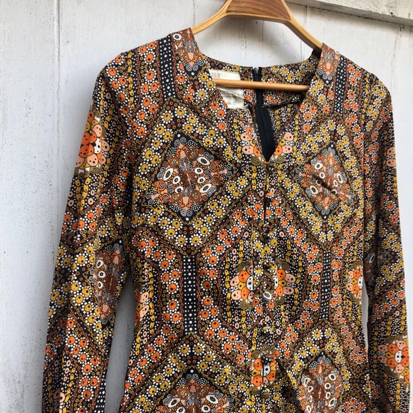 Vintage Dresses & Skirts - 70s vintage Laurenz Arnel BoHo maxi dress